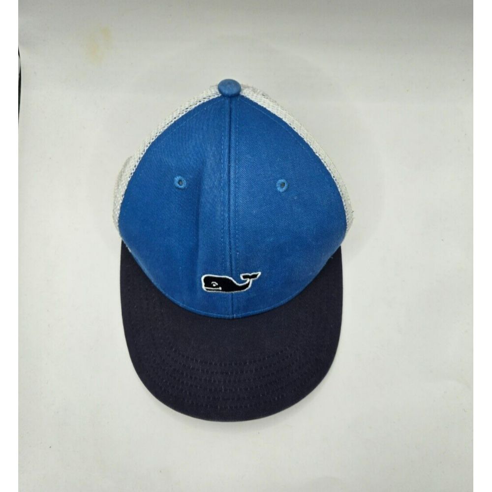 Vineyard Vines Hat Snapback Whale Trucker Cap Blue Black Mesh Shep‎ Ian Casual